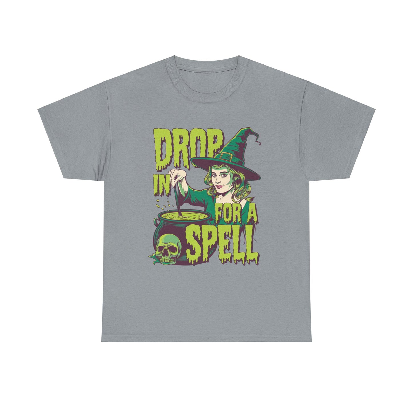 Drop In For A Spell Witch Halloween Tee Shirt, Halloween Costume Party Apparel, Witchy Vibes Unisex T-Shirt, Halloween Gift for Him or Her,