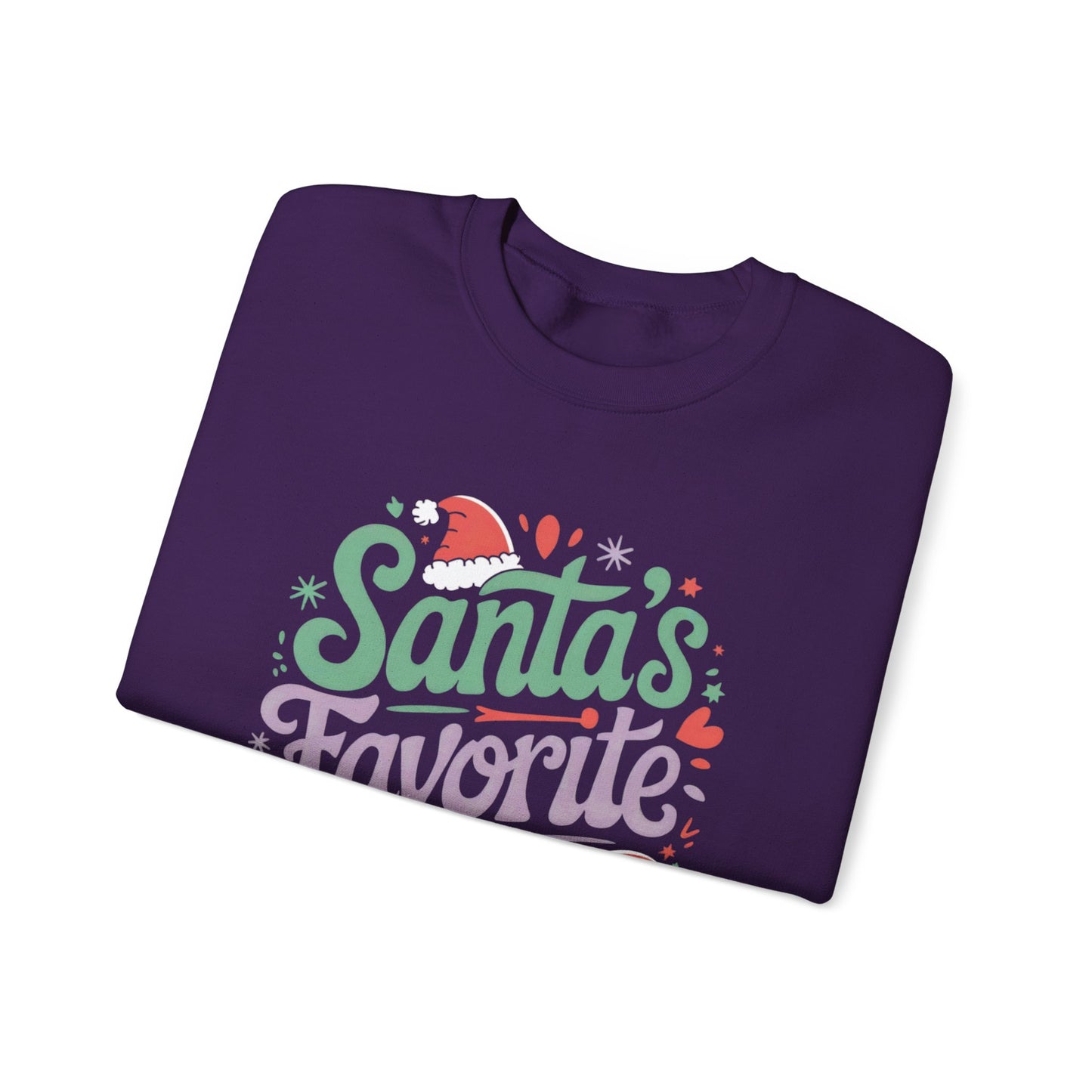 Santa's Favorite Ho Christmas Sweatshirt - Funny Holiday Graphic Pullover for Women, Sarcastic Xmas Sweater, Festive Santa Design, Perfect for Christmas Parties