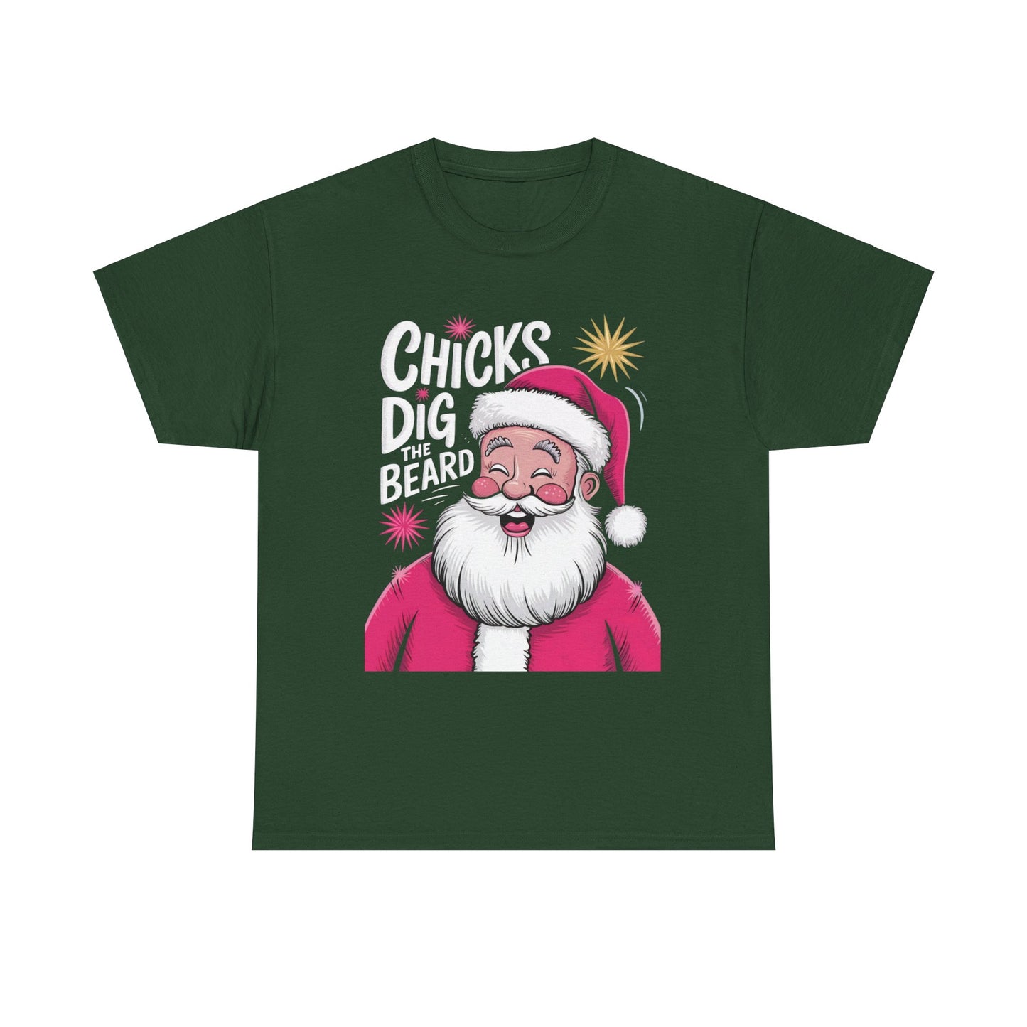 Chicks Dig the Beard Funny Santa Christmas Sweatshirt, Beard Lover Gift, Unisex Crewneck, Holiday Party Apparel, Winter Xmas Top, Humor Pullover