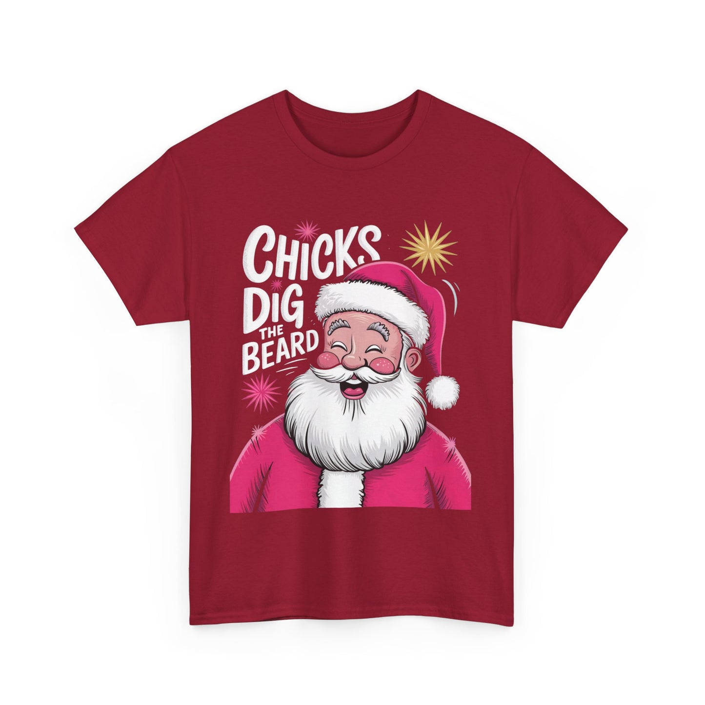 Chicks Dig the Beard Funny Santa Christmas Sweatshirt, Beard Lover Gift, Unisex Crewneck, Holiday Party Apparel, Winter Xmas Top, Humor Pullover