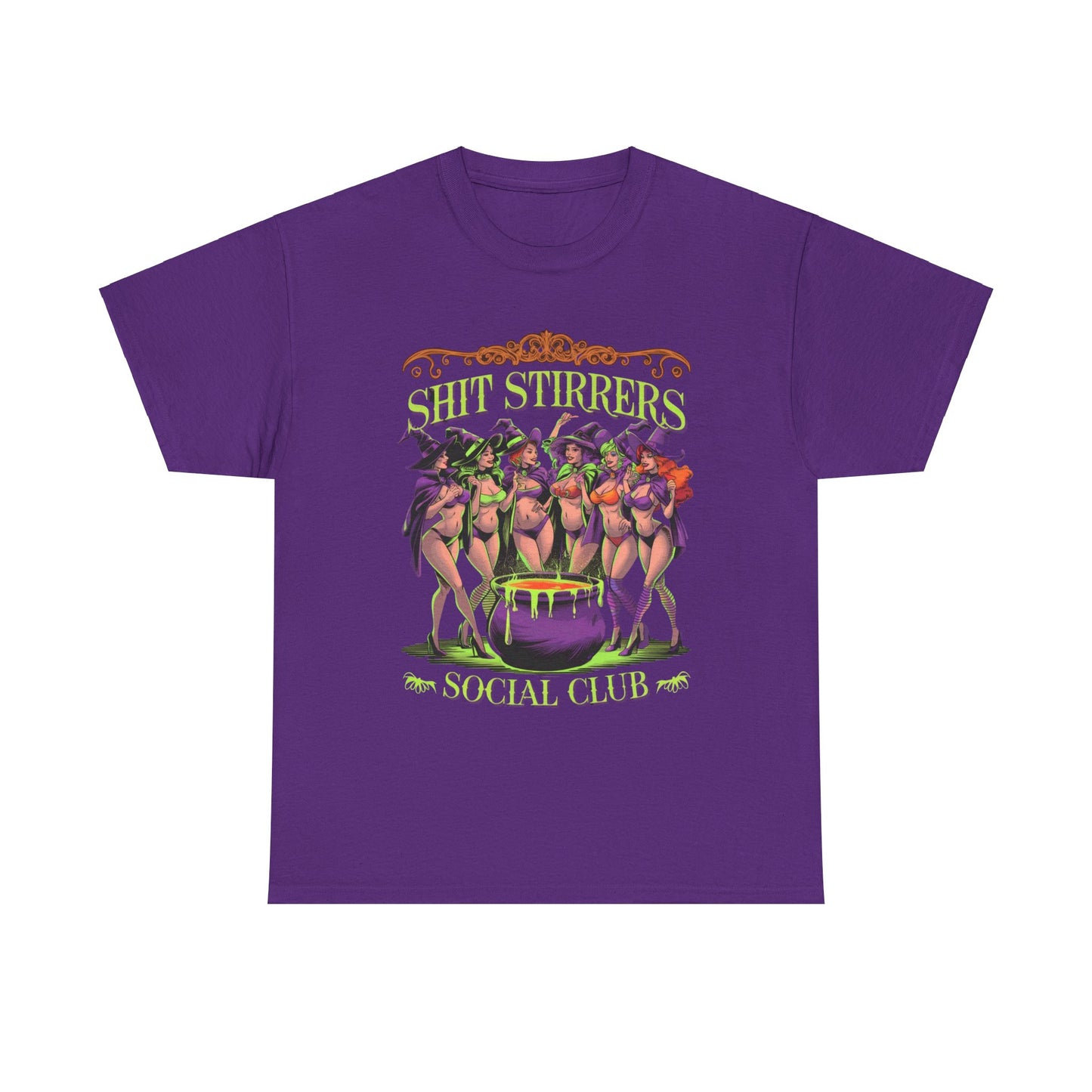 Funny Sh*t Stirrers Social Club Witch Cauldron Halloween Tee, Unisex Shirt, Humorous Tee, Halloween Clothing, Witch Cauldron Shirt,