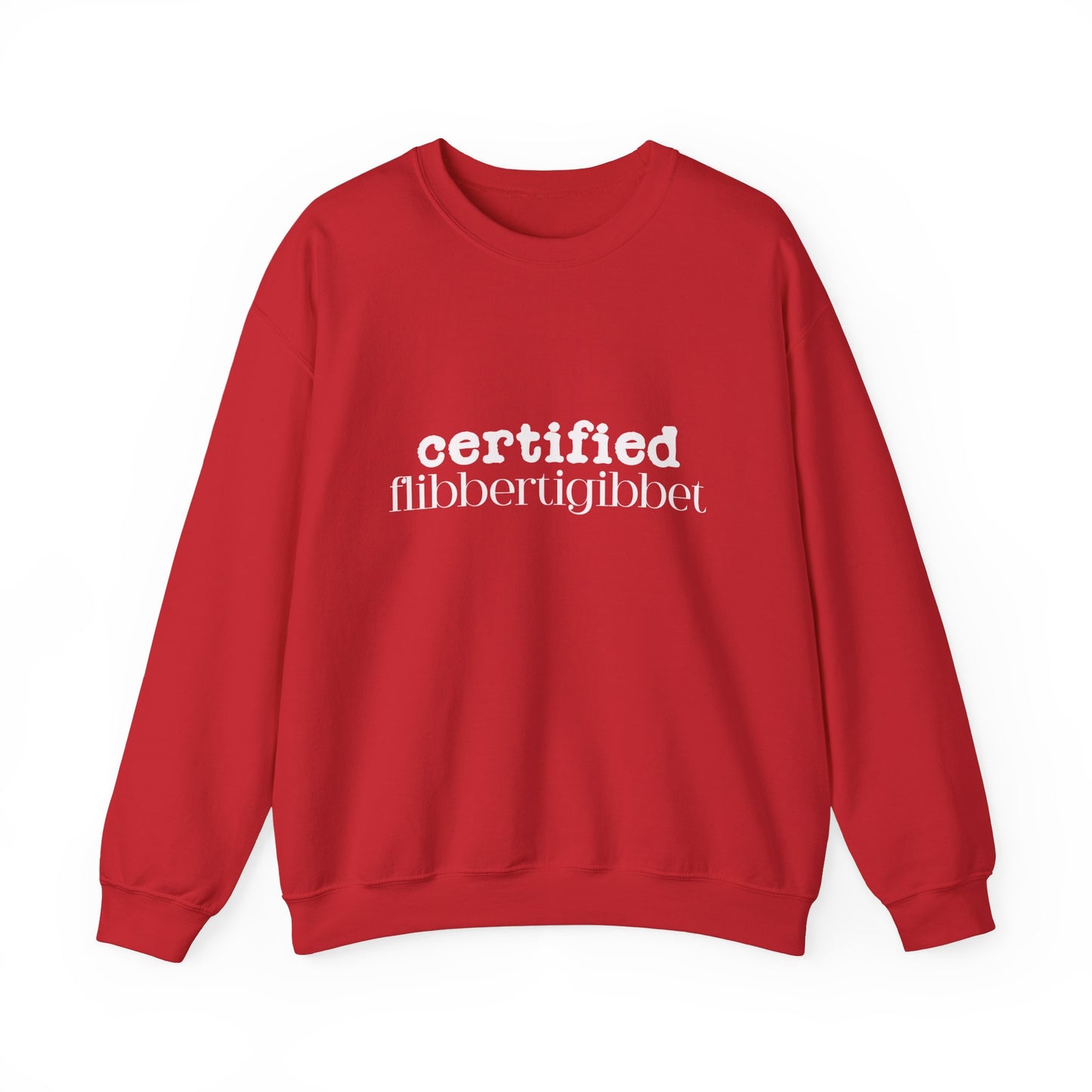 Certified Flibbertigibbet, Funny Unisex Sweatshirt, Booktok Jumper, Cozy Crewneck Pullover, Comfy Sweater, Humorous Outerwear, Bookworm Gift