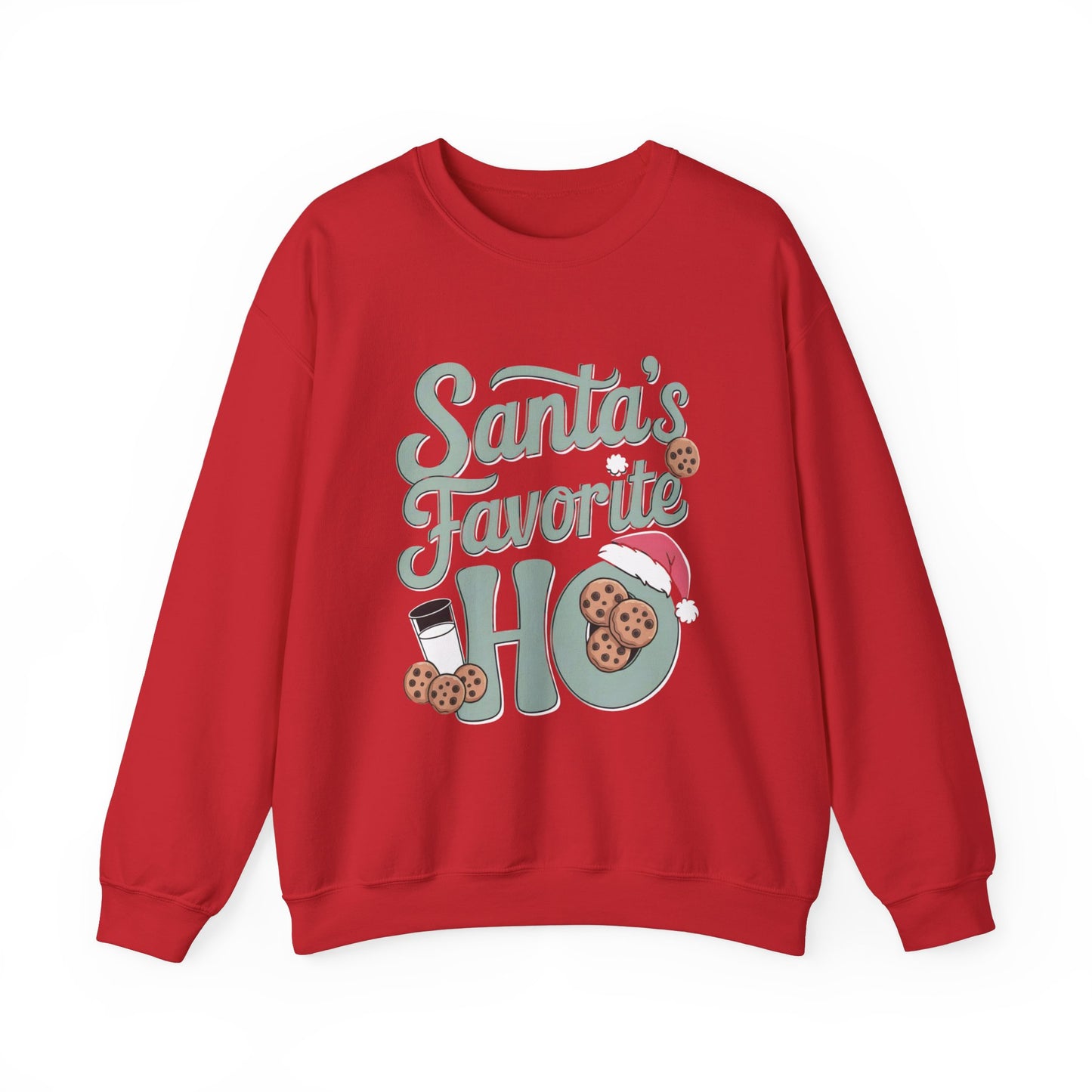 Santa's Favorite Ho Christmas Sweatshirt - Funny Holiday Graphic Pullover for Women, Sarcastic Xmas Sweater, Festive Santa Design, Perfect for Christmas Parties