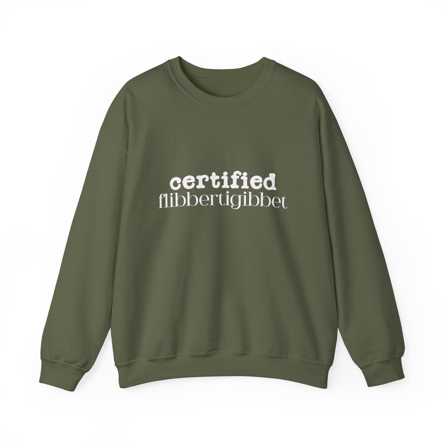 Certified Flibbertigibbet, Funny Unisex Sweatshirt, Booktok Jumper, Cozy Crewneck Pullover, Comfy Sweater, Humorous Outerwear, Bookworm Gift