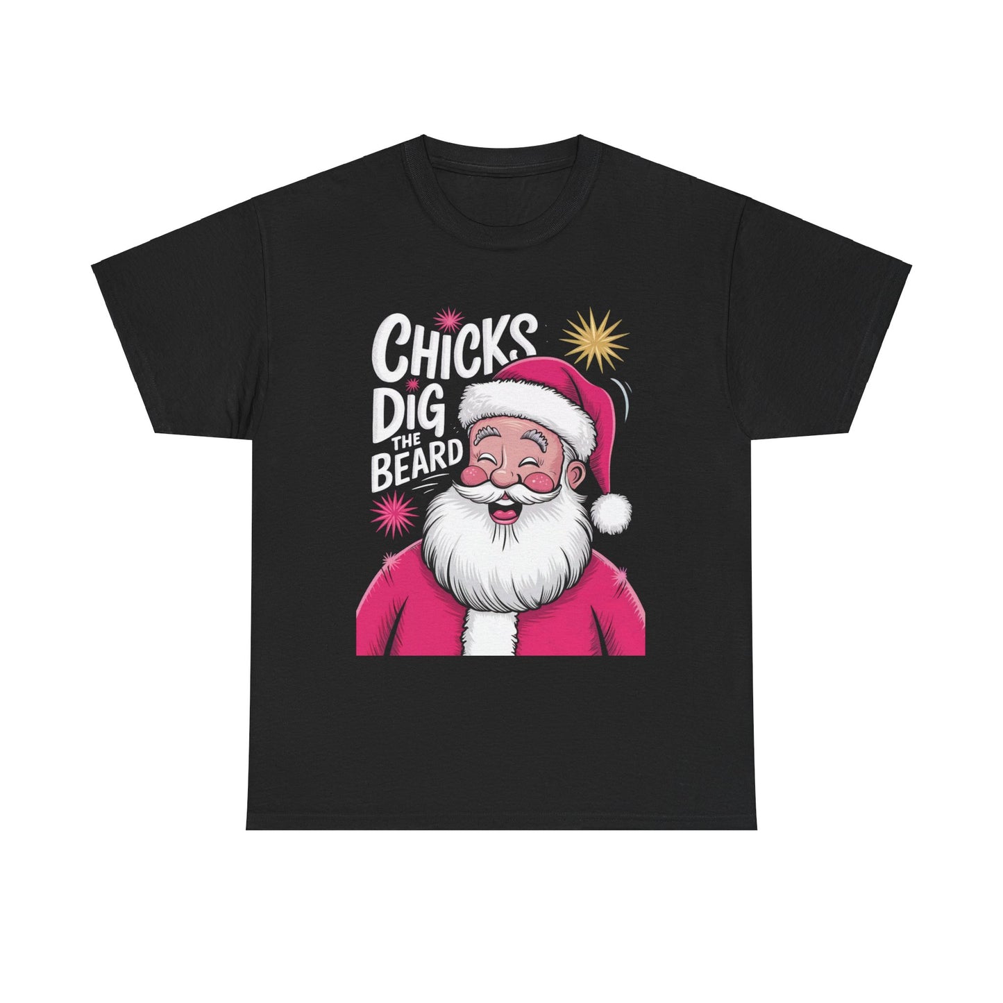 Chicks Dig the Beard Funny Santa Christmas Sweatshirt, Beard Lover Gift, Unisex Crewneck, Holiday Party Apparel, Winter Xmas Top, Humor Pullover