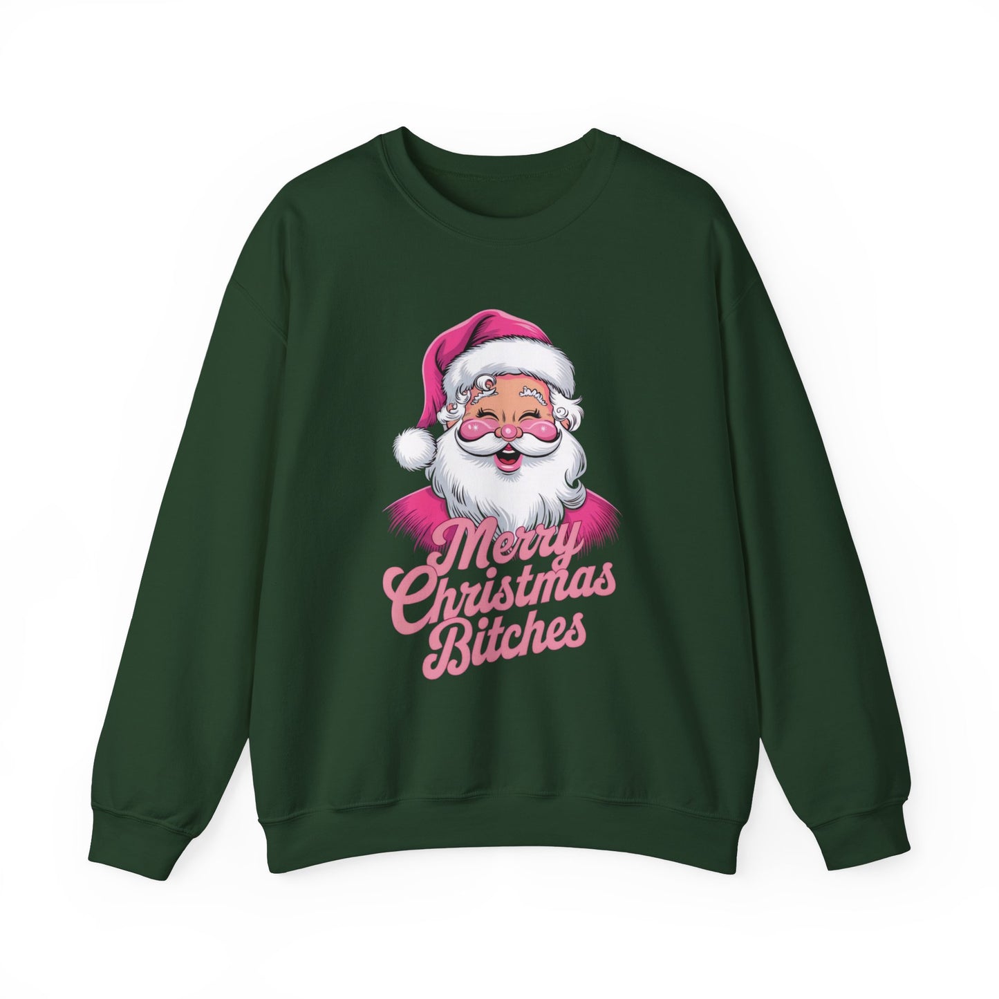 Merry Christmas B*tches Funny Christmas Shirt, Unisex Cotton for Holiday Celebrations - Xmas Tee, Humorous Holiday Sweatshirt