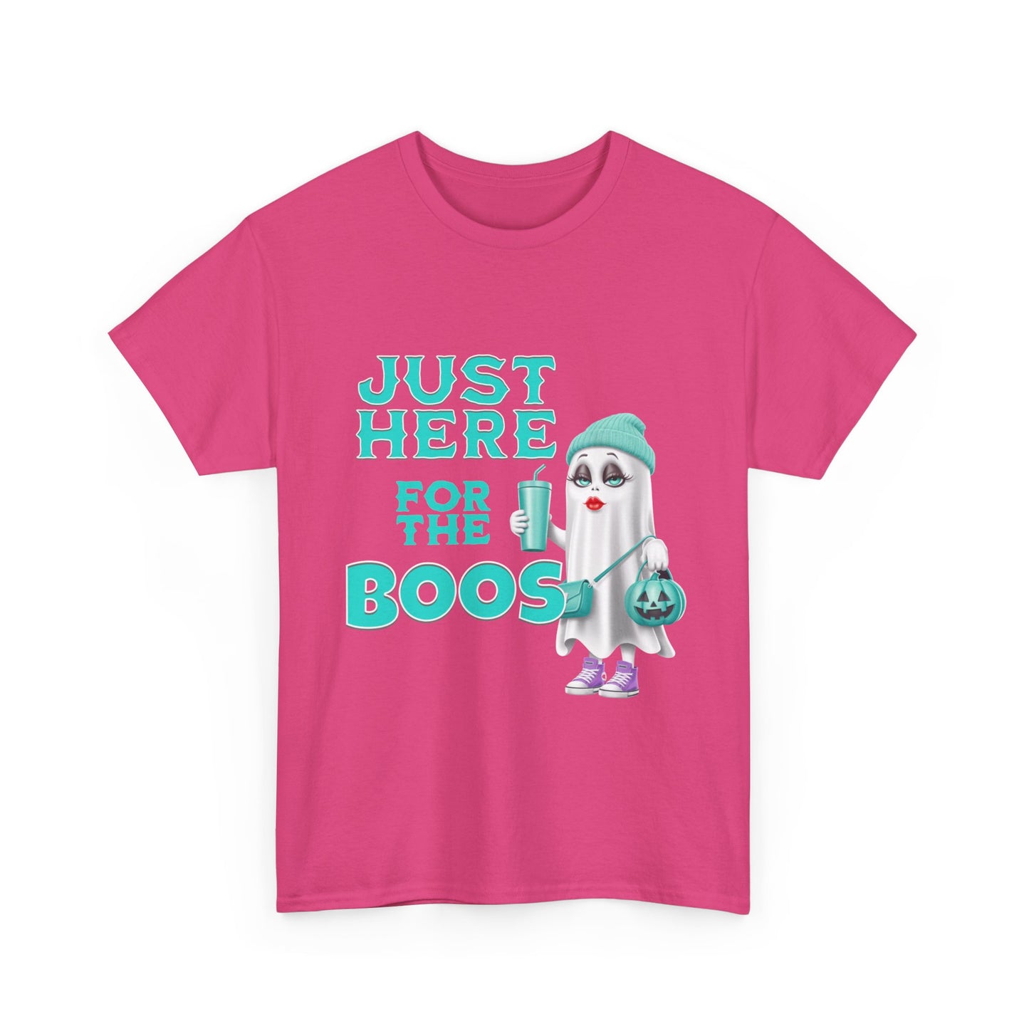 Funny Just Here for the Boos Tee - Halloween Ghost T-Shirt, Men Women Costume Shirt, Trick or Treat Outfit, Spooky Party Apparel, Fall