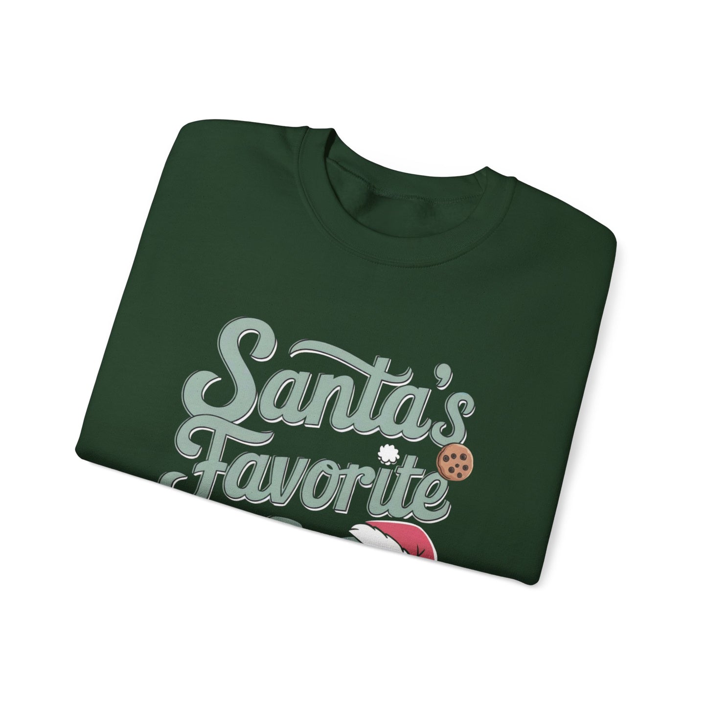 Santa's Favorite Ho Christmas Sweatshirt - Funny Holiday Graphic Pullover for Women, Sarcastic Xmas Sweater, Festive Santa Design, Perfect for Christmas Parties