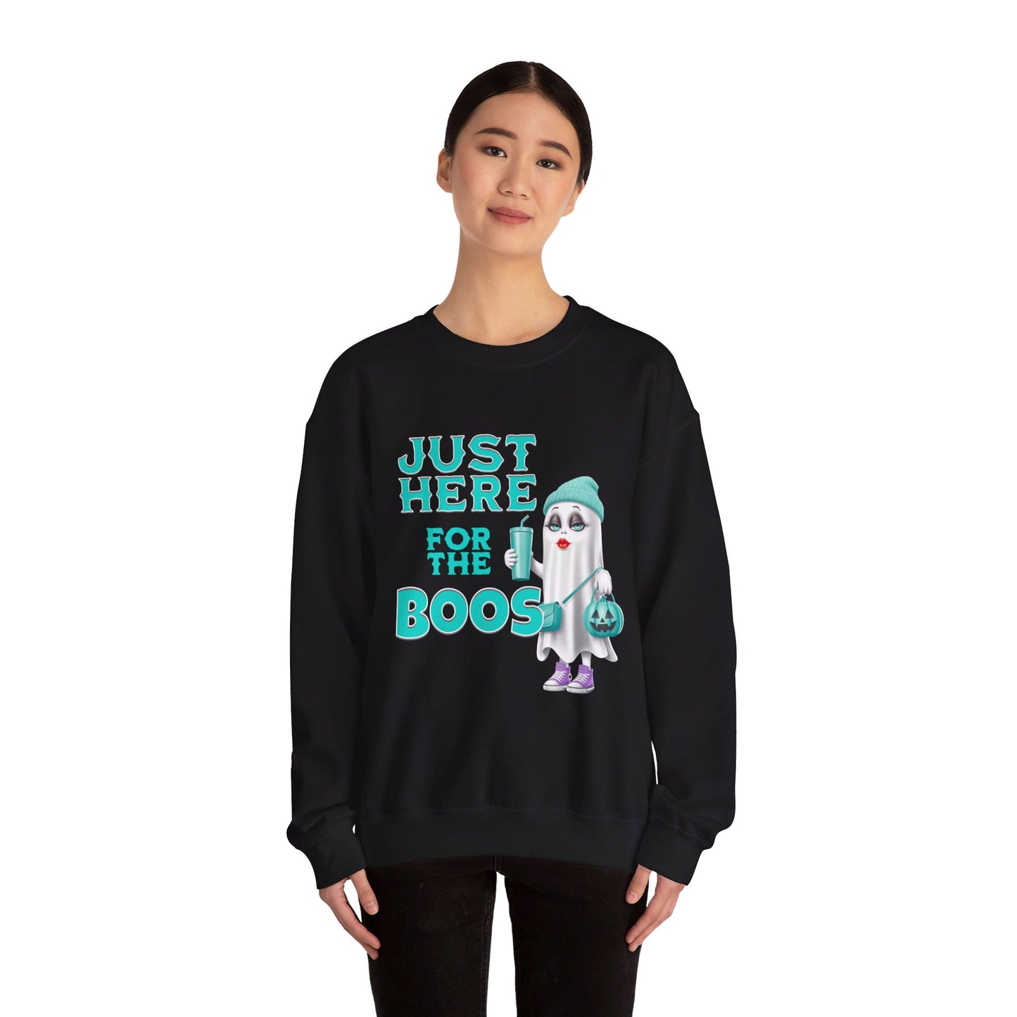 Just Here for the Boos Unisex Heavy Blend™ Crewneck Sweatshirt