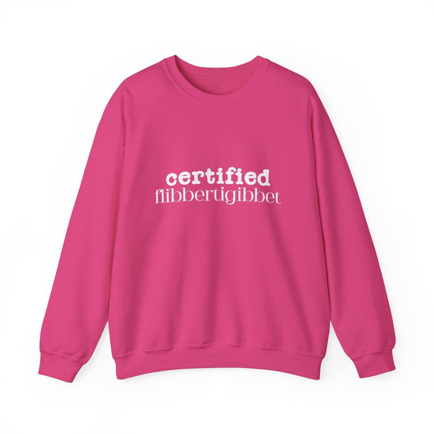 Certified Flibbertigibbet, Funny Unisex Sweatshirt, Booktok Jumper, Cozy Crewneck Pullover, Comfy Sweater, Humorous Outerwear, Bookworm Gift