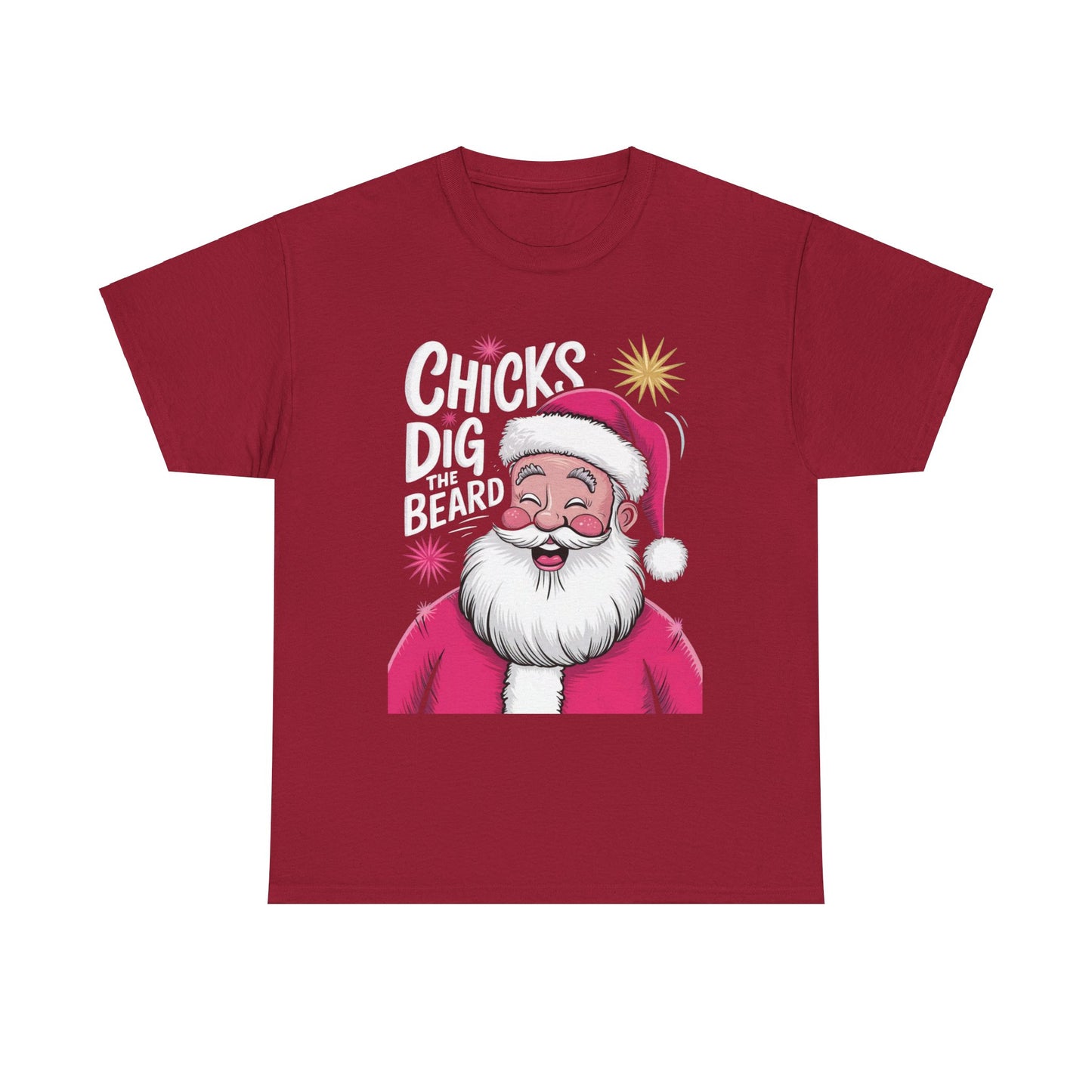 Chicks Dig the Beard Funny Santa Christmas Sweatshirt, Beard Lover Gift, Unisex Crewneck, Holiday Party Apparel, Winter Xmas Top, Humor Pullover