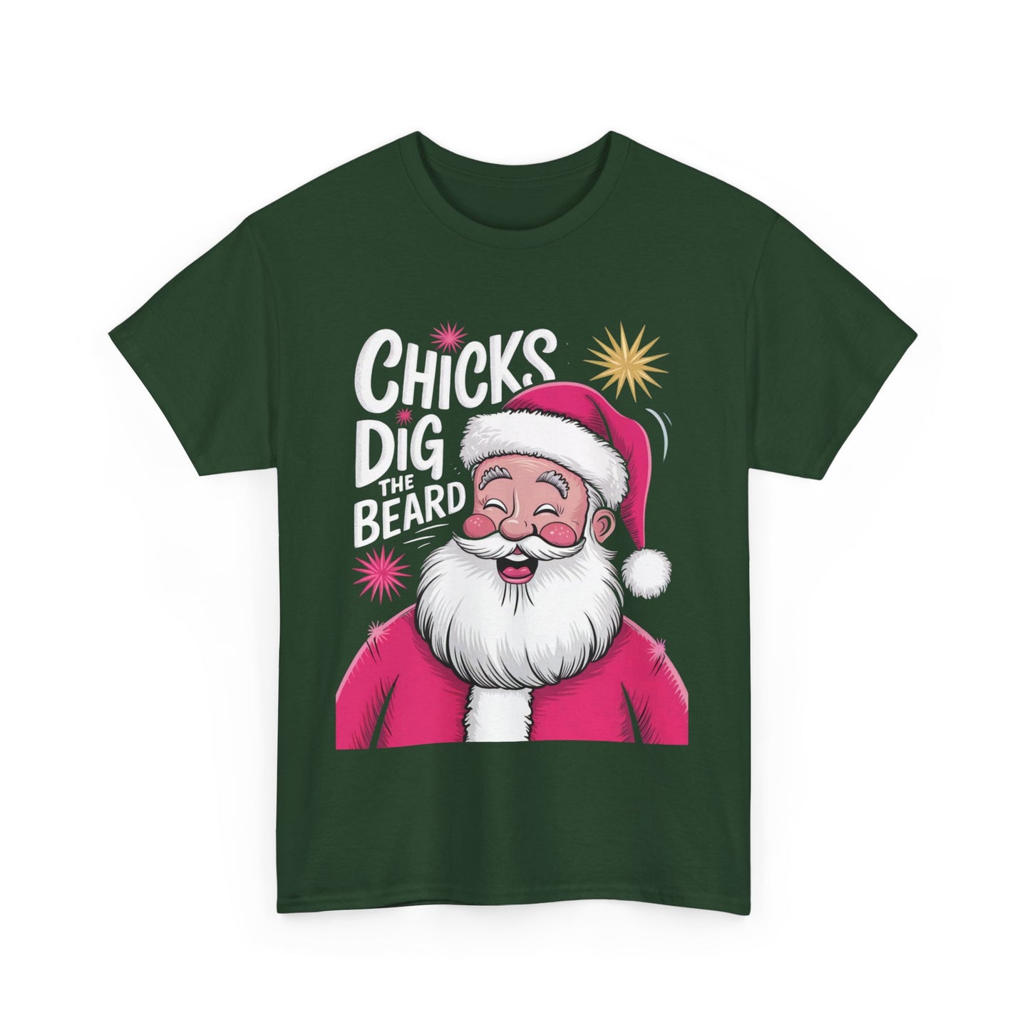 Chicks Dig the Beard Funny Santa Christmas Sweatshirt, Beard Lover Gift, Unisex Crewneck, Holiday Party Apparel, Winter Xmas Top, Humor Pullover