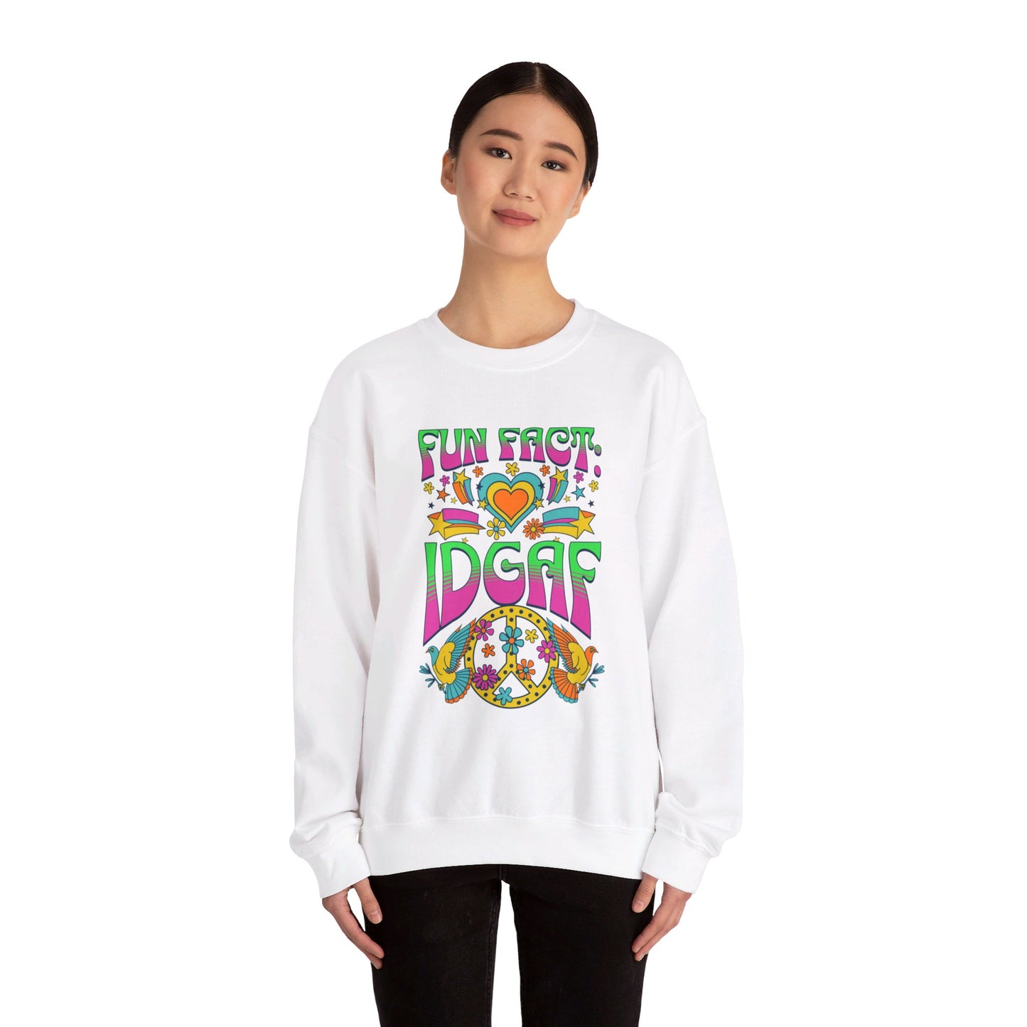 Fun Fact: IDGAF Unisex Heavy Blend™ Crewneck Sweatshirt