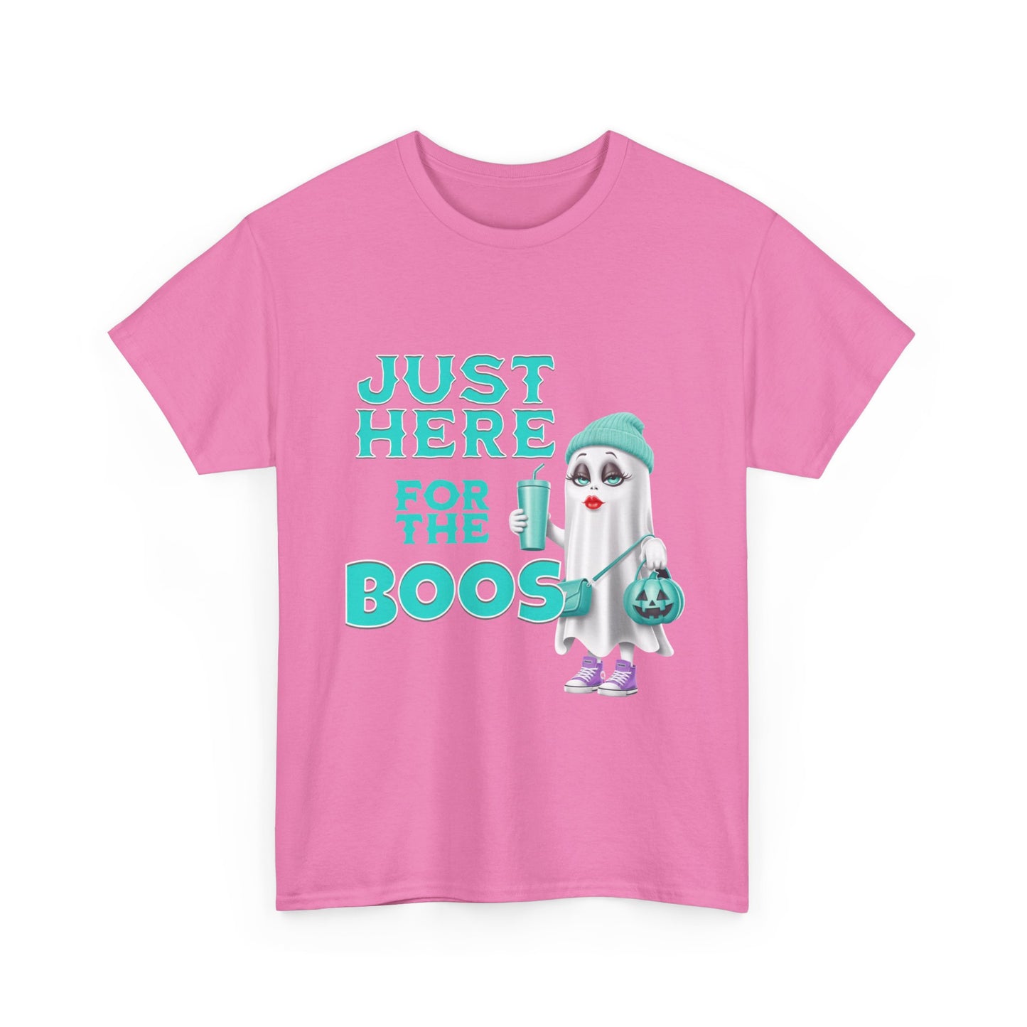 Funny Just Here for the Boos Tee - Halloween Ghost T-Shirt, Men Women Costume Shirt, Trick or Treat Outfit, Spooky Party Apparel, Fall