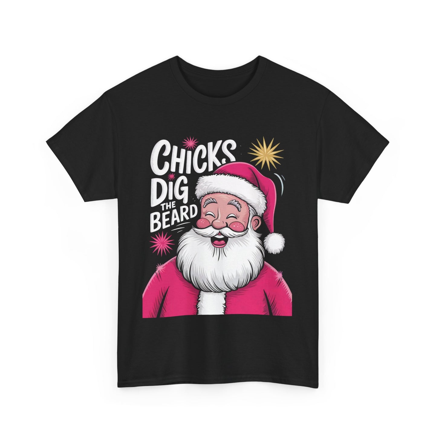 Chicks Dig the Beard Funny Santa Christmas Sweatshirt, Beard Lover Gift, Unisex Crewneck, Holiday Party Apparel, Winter Xmas Top, Humor Pullover