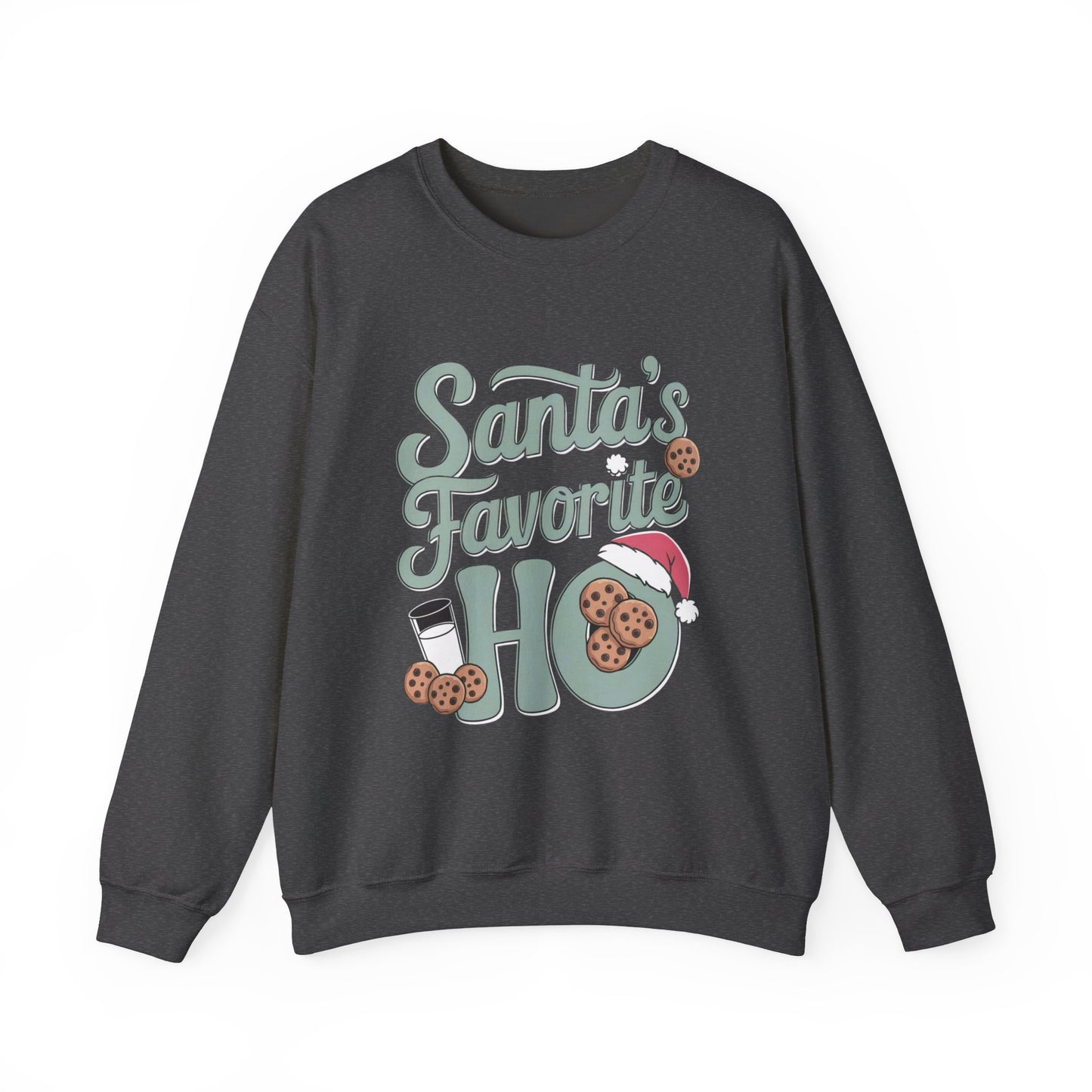 Santa's Favorite Ho Christmas Sweatshirt - Funny Holiday Graphic Pullover for Women, Sarcastic Xmas Sweater, Festive Santa Design, Perfect for Christmas Parties