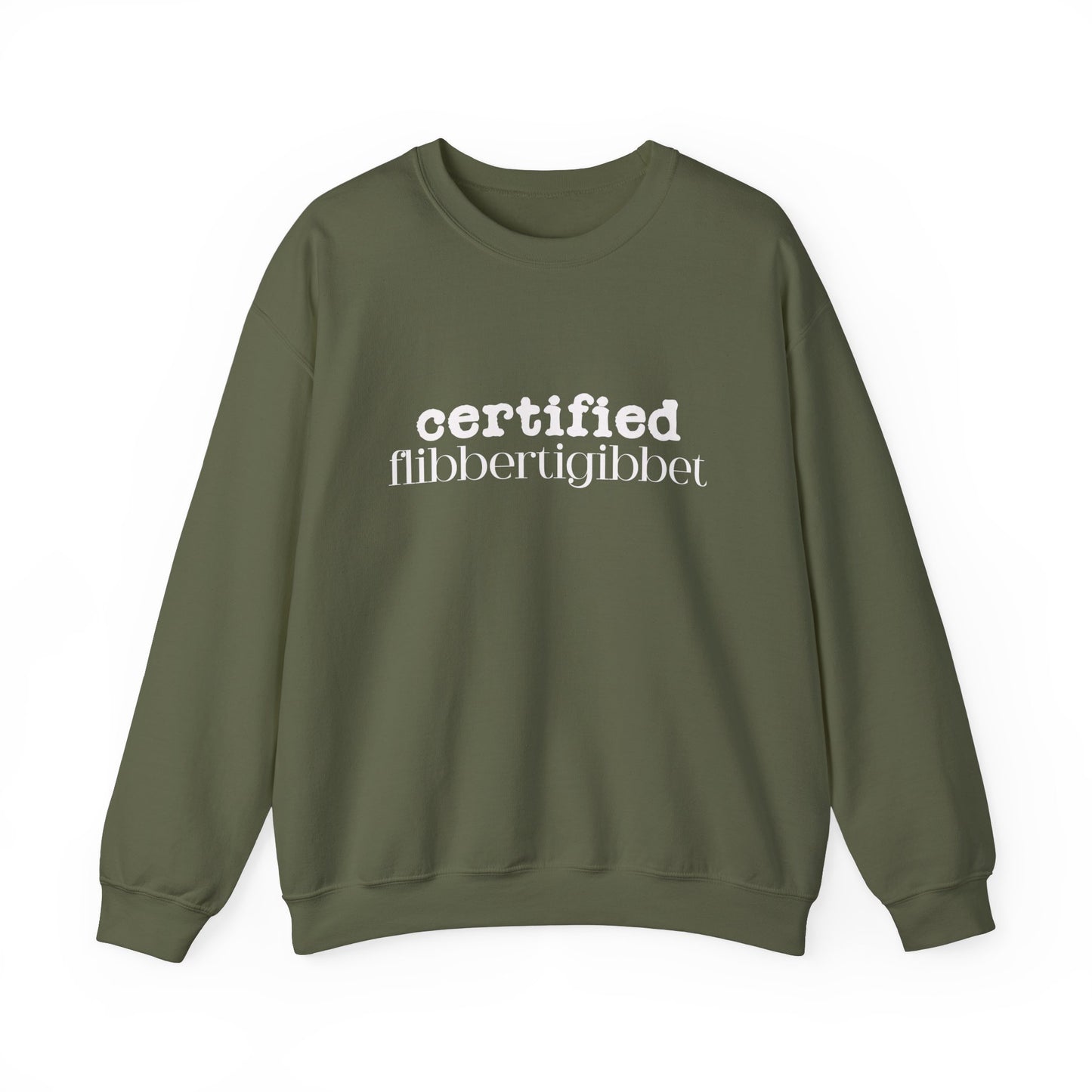 Certified Flibbertigibbet, Funny Unisex Sweatshirt, Booktok Jumper, Cozy Crewneck Pullover, Comfy Sweater, Humorous Outerwear, Bookworm Gift