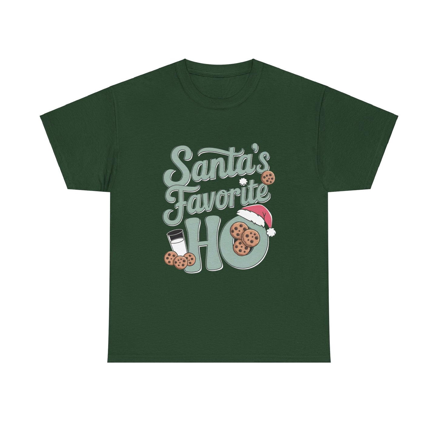 Santa's Favorite Ho Christmas T-Shirt - Funny Holiday Graphic Tee for Women, Sarcastic Xmas Shirt, Festive Santa Design, Perfect for Christmas Parties