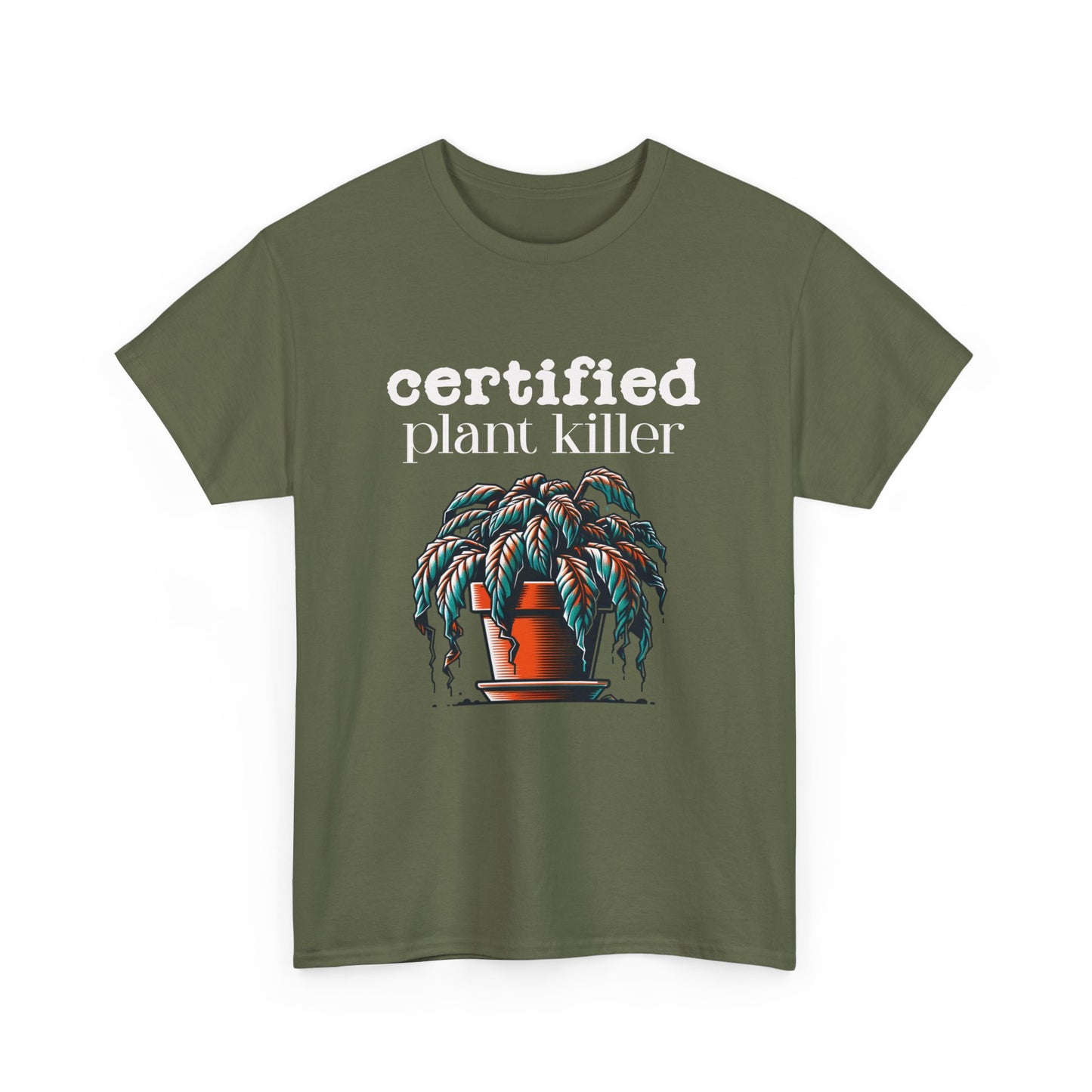 Certified Plant Killer Unisex Tee, Funny Plant Lover Shirt, Houseplant Gift, Gardening T-Shirt, Plant Mom Dad Present, Succulent Tee