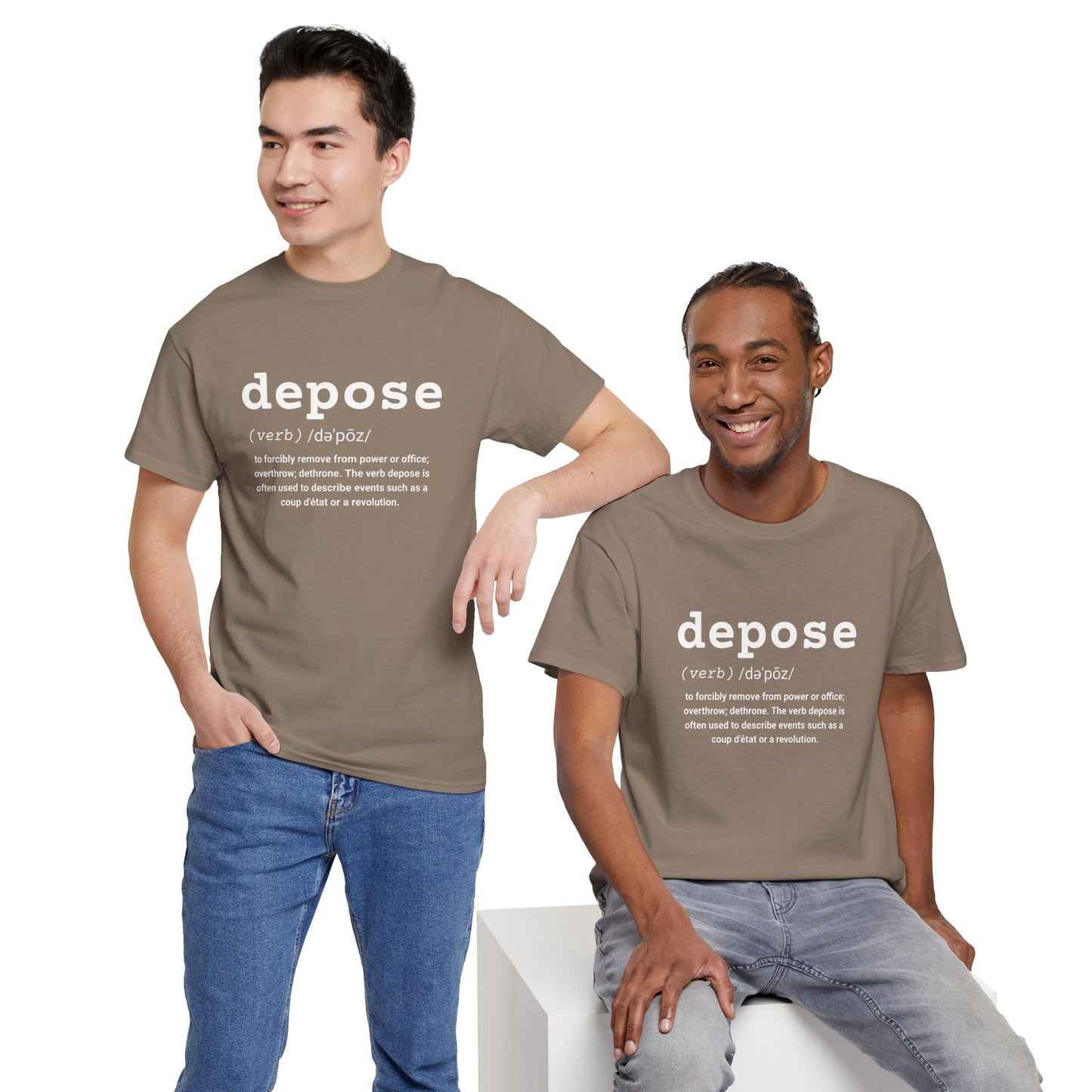 Depose Definition T-Shirt – Witty Political Humor Graphic Tee