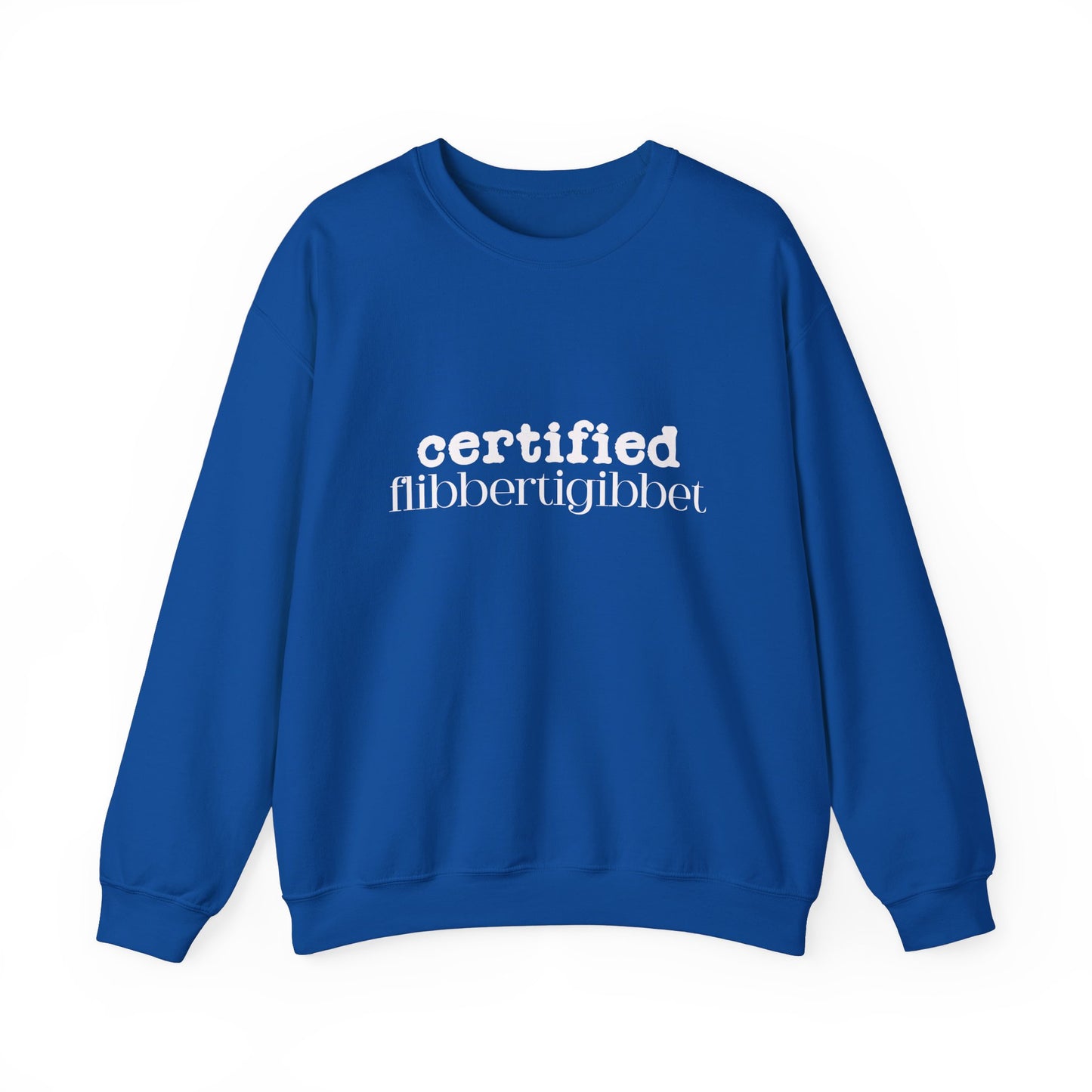 Certified Flibbertigibbet, Funny Unisex Sweatshirt, Booktok Jumper, Cozy Crewneck Pullover, Comfy Sweater, Humorous Outerwear, Bookworm Gift